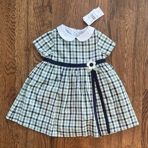 Florence Eiseman Gingham Dress With Flower New With Tags